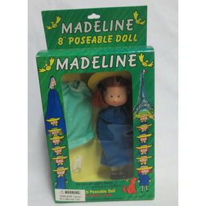 NEW *RARE* Vintage MADELINE Doll 8" Poseable Doll with Bedtime Outfit NIB #33375